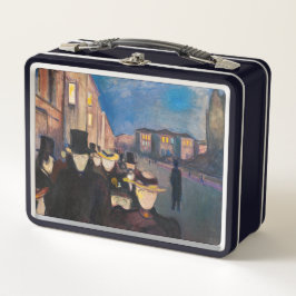 Edvard Munch - Abend auf der Karl Johan Street Metall Brotdose