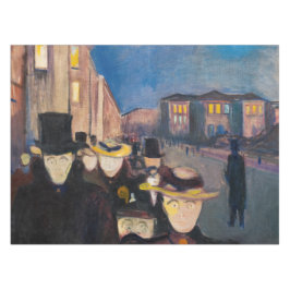 Edvard Munch - Abend auf der Karl Johan Street Tischdecke