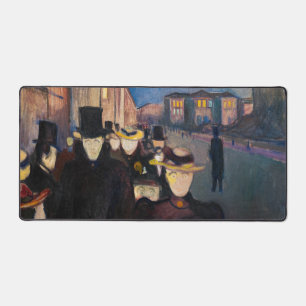 Edvard Munch - Abend auf der Karl Johans gate Schreibtischunterlage