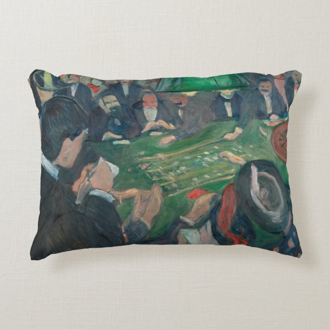 Edvard Munch - Am Roulette-Tisch Dekokissen (Vorderseite)