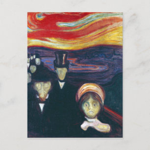 Edvard Munch Angst Postkarte
