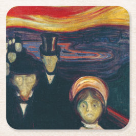 Edvard Munch - Angst Rechteckiger Pappuntersetzer
