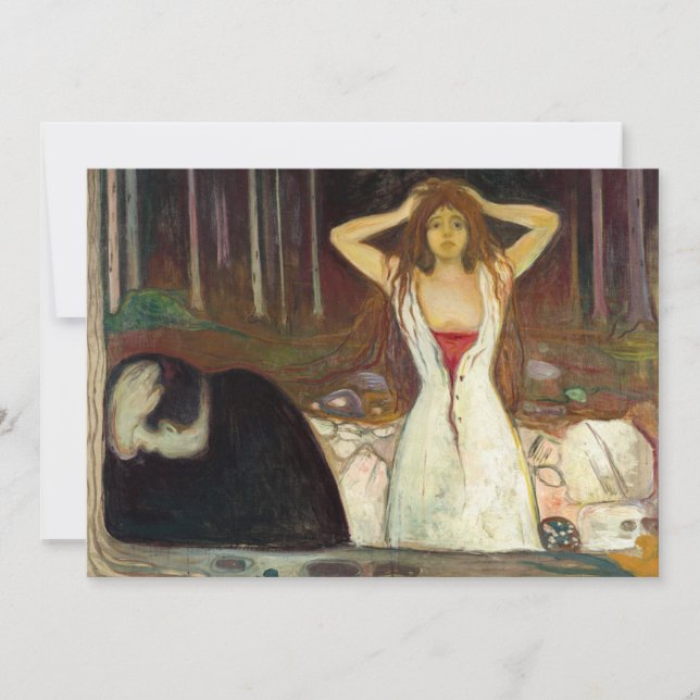 Edvard Munch - Ashes Einladung (Vorderseite)