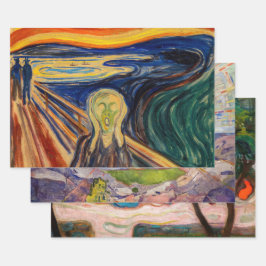 Edvard Munch - Auswahl der Meisterwerke Geschenkpapier Set