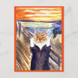 Edvard Munch Cri mignon chat spocard carte postale