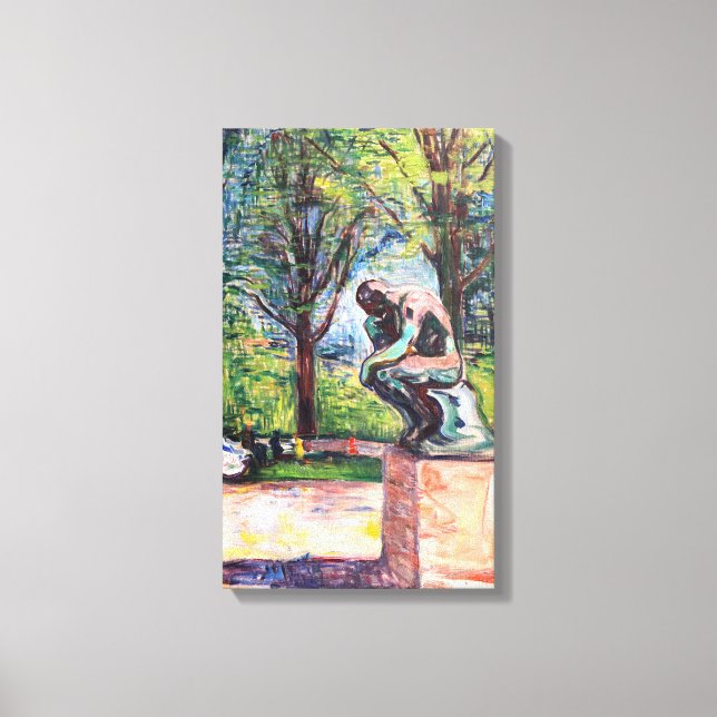Edvard Munch - Der Denker von Rodin Leinwanddruck (Vorderseite)