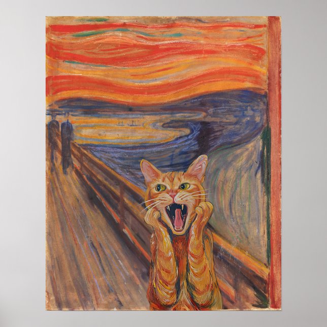 Edvard Munch der Katzenschrei Poster (Vorne)