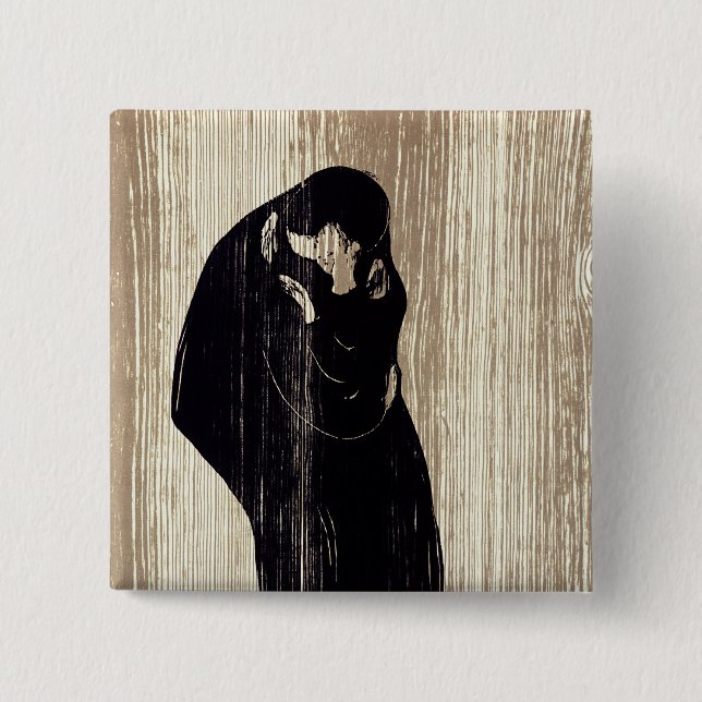 Edvard Munch - Der Kuss IV Button (Vorderseite)