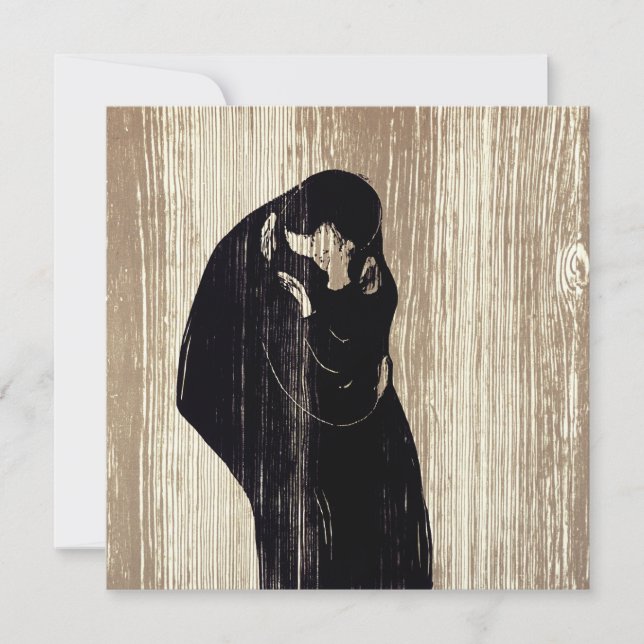 Edvard Munch - Der Kuss IV Einladung (Vorderseite)