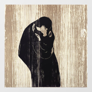 Edvard Munch - Der Kuss IV Fensteraufkleber