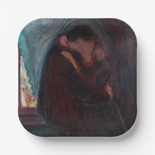 Edvard Munch - Der Kuss Pappteller