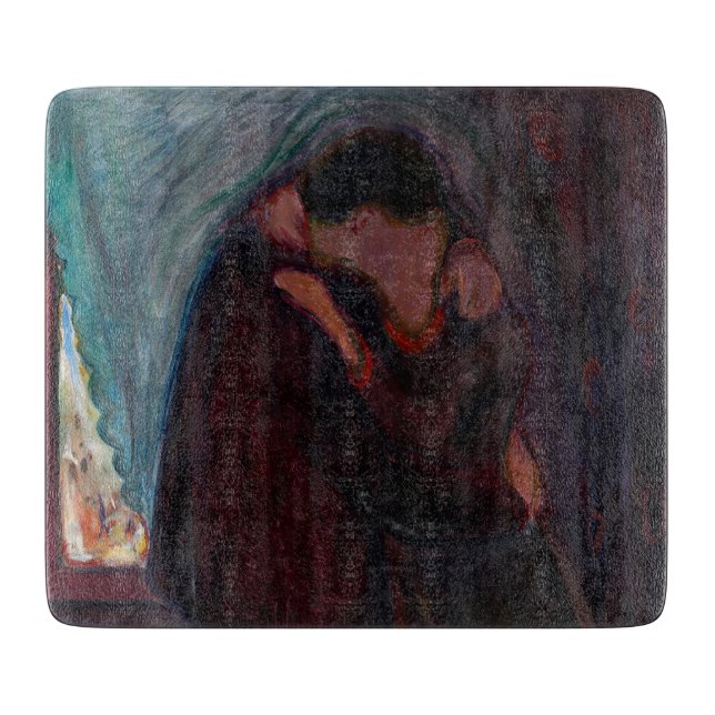 Edvard Munch - Der Kuss Schneidebrett (Vorderseite)