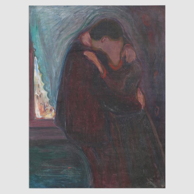 Edvard Munch - Der Kuss Seidenpapier (Von Creator hochgeladen)