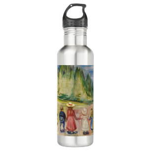 Edvard Munch - Der Märchenwald Edelstahlflasche