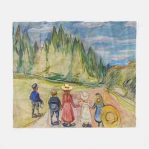 Edvard Munch - Der Märchenwald Fleecedecke