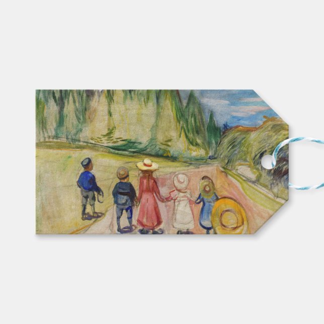 Edvard Munch - Der Märchenwald Geschenkanhänger (Vorderseite (Horizontal))