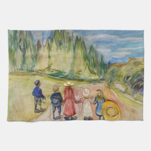Edvard Munch - Der Märchenwald Geschirrtuch