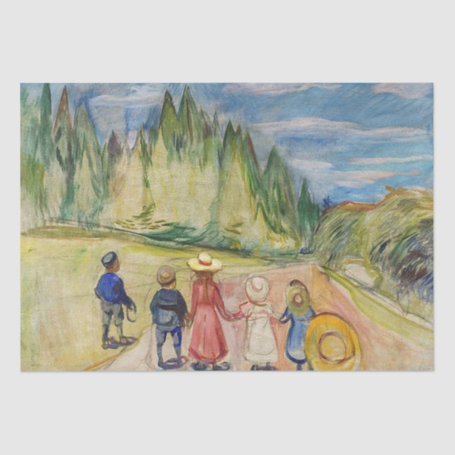 Edvard Munch - Der Märchenwald Seidenpapier (Vorderseite)