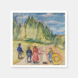 Edvard Munch - Der Märchenwald Serviette