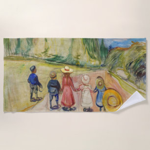Edvard Munch - Der Märchenwald Strandtuch