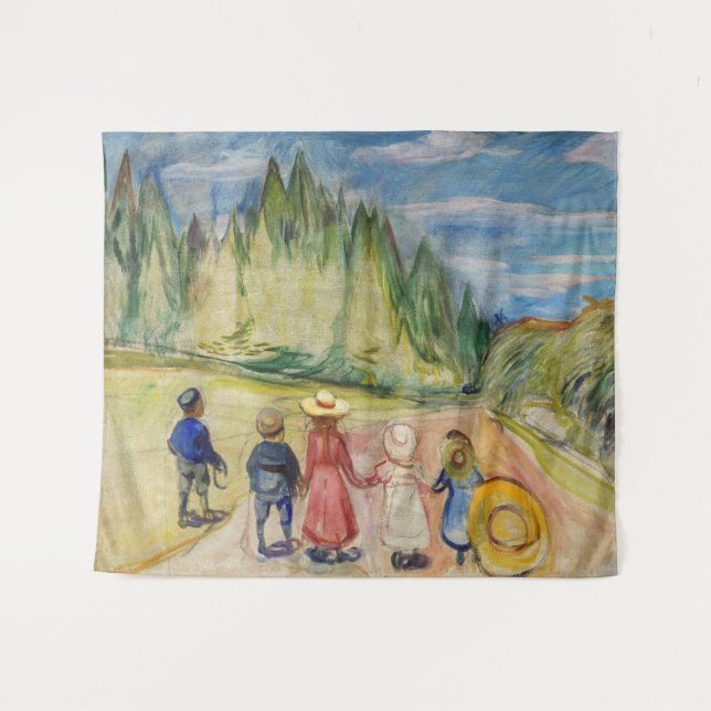 Edvard Munch - Der Märchenwald Wandteppich (Vorderseite (Horizontal))