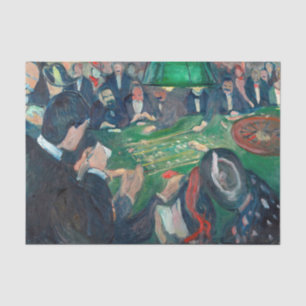 Edvard Munch - Der Roulettetisch in Monte Carlo Seidenpapier