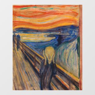 Edvard Munch - Der Schrei 1893 Fensteraufkleber