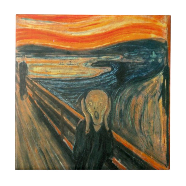 EDVARD MUNCH - der Schrei 1893 Fliese (Vorderseite)