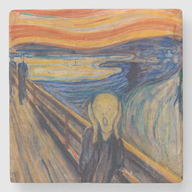 Edvard Munch - Der Schrei 1893 Steinuntersetzer (Vorderseite)