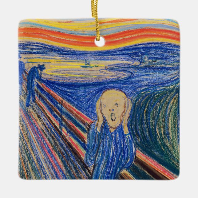 Edvard Munch - Der Schrei 1895 Keramikornament (Vorderseite)