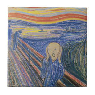 Edvard Munch Der Schrei 1895 Pastell-Kunstprint Fliese