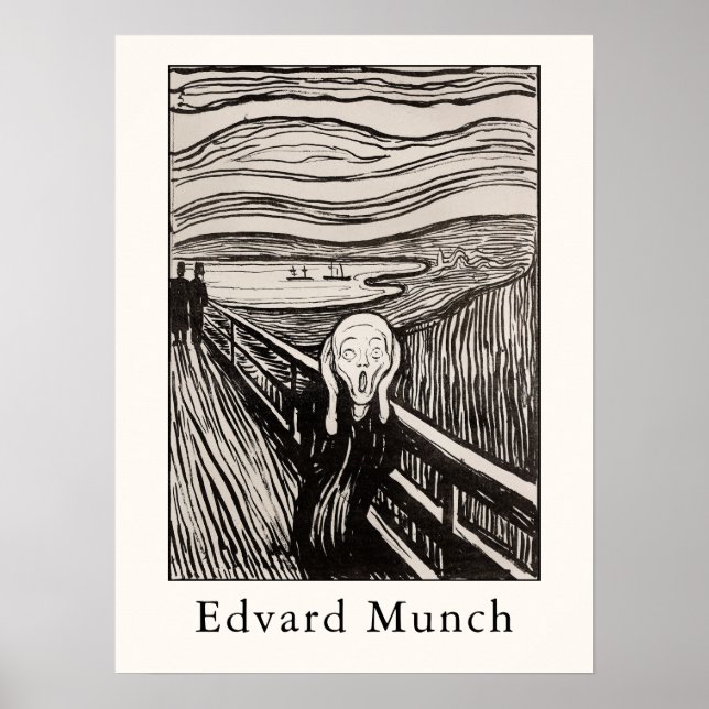 Edvard Munch – Der Schrei (1895) Poster (Vorne)