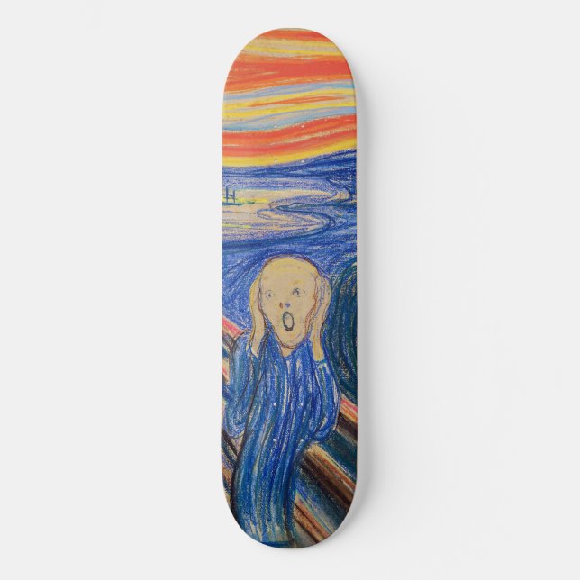 Edvard Munch - Der Schrei 1895 Skateboard (Vorderseite)