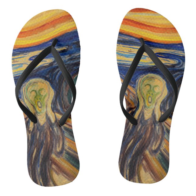 Edvard Munch - Der Schrei 1910 Flip Flops (Fußbett)