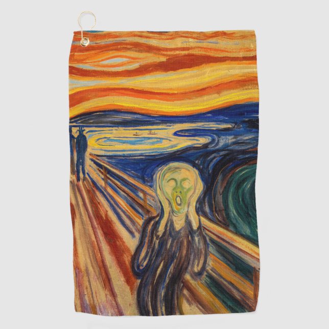 Edvard Munch - Der Schrei 1910 Golfhandtuch (Vorderseite)