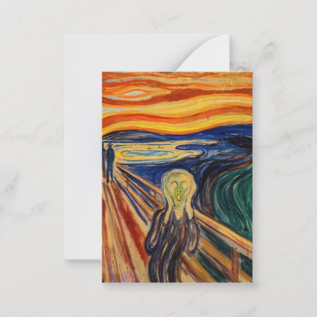 Edvard Munch - Der Schrei 1910 Mitteilungskarte (Vorderseite)