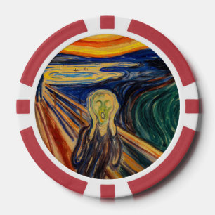 Edvard Munch - Der Schrei 1910 Pokerchips
