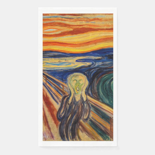 Edvard Munch - Der Schrei 1910 Serviette (Vorderseite)