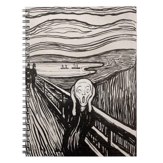Edvard Munch der Scream Lithograph Print berühmt Notizblock (Vorderseite)