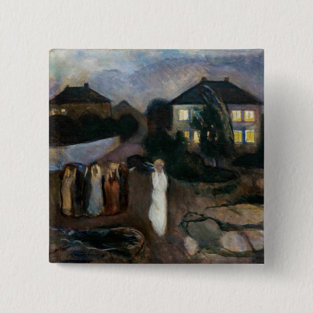 Edvard Munch - Der Sturm Button (Vorderseite)