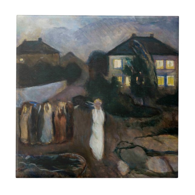 Edvard Munch - Der Sturm Fliese (Vorderseite)