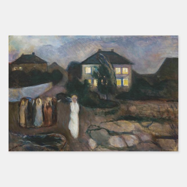 Edvard Munch - Der Sturm Geschenkpapier Set (Vorderseite)