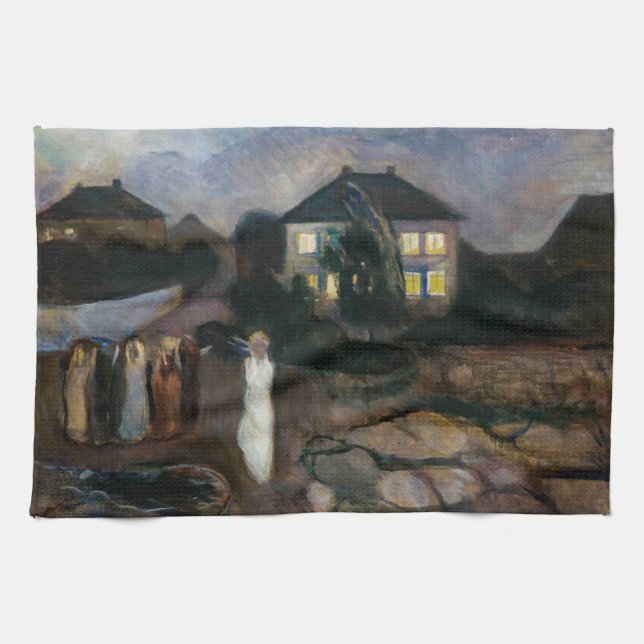 Edvard Munch - Der Sturm Geschirrtuch (Horizontal)