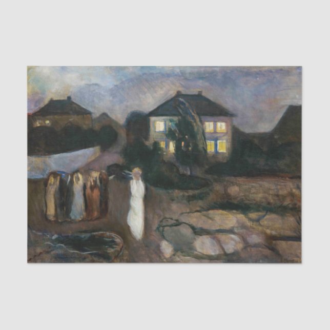Edvard Munch - Der Sturm Seidenpapier (Vorderseite)