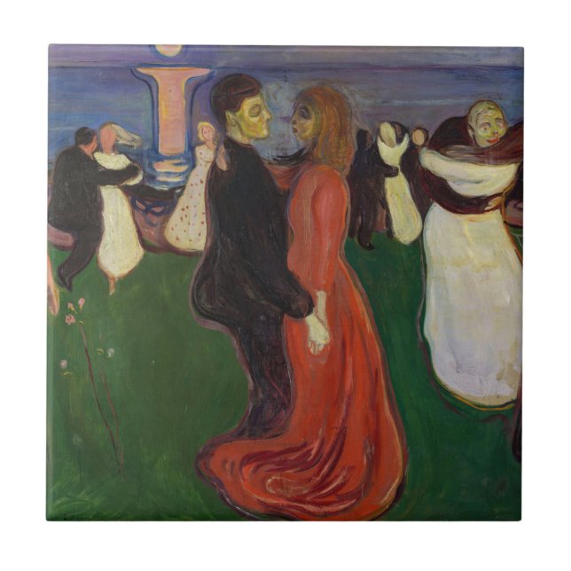 Edvard Munch - Der Tanz des Lebens Fliese (Vorderseite)