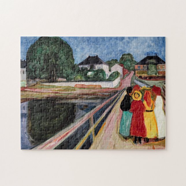 Edvard Munch - Die Mädchen auf der Brücke 1902 (Horizontal)