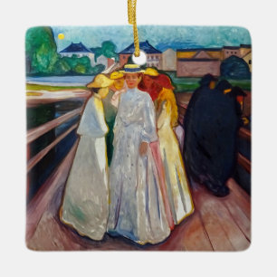 Edvard Munch - Die Mädchen auf der Brücke 1903 Keramikornament