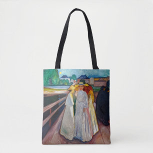 Edvard Munch - Die Mädchen auf der Brücke 1903 Tasche