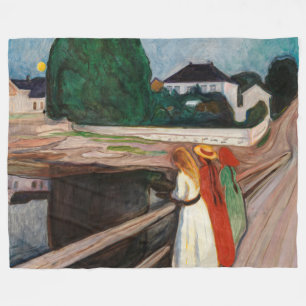Edvard Munch - Die Mädchen auf der Brücke Fleecedecke