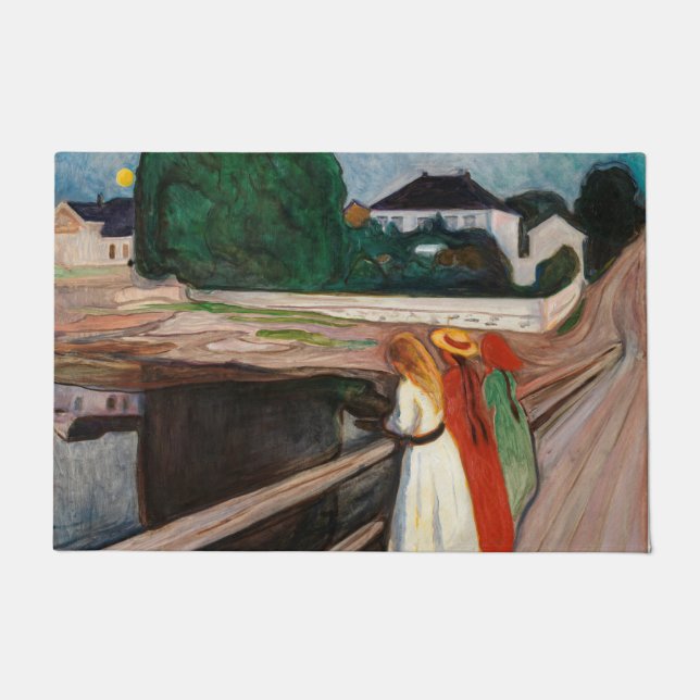 Edvard Munch - Die Mädchen auf der Brücke Fußmatte (Vorderseite)
